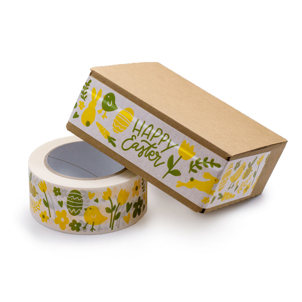 Decorative Parcel tapes, Easter print, 50 metres length, 48mm width