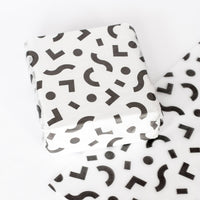 Tissue Paper Black shapes, 500mm x 380mm Recyclable, Compostable, Biodegradable
