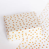 Tissue Paper gold polka dot, 500mm x 380mm Recyclable, Compostable, Biodegradable
