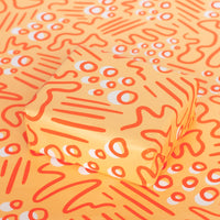 Tissue Paper Orange doodle, 500mm x 380mm Recyclable, Compostable, Biodegradable