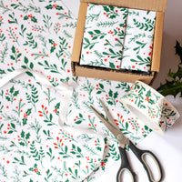 Christmas Tissue Paper Christmas Foliage Recyclable Wrapping Paper, 500mm x 380mm Recyclable, Compostable, Biodegradable