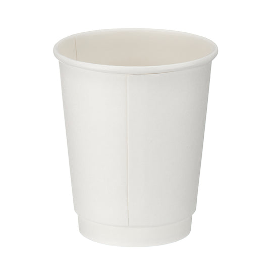 8oz Coffee Cups - White double wall - 500 units