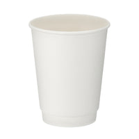 12oz Coffee Cups - White double wall - 500 units