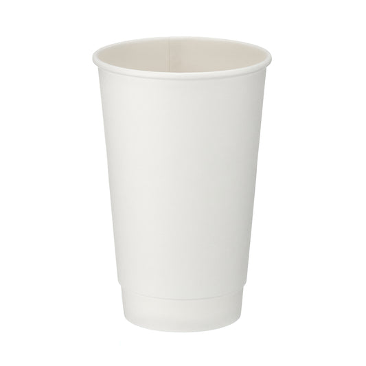 16oz Coffee Cups - White double wall - 500 units