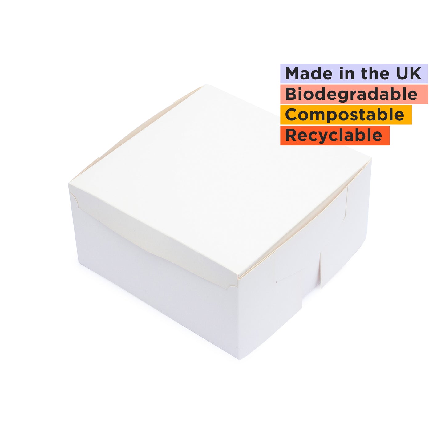 Cake boxes - Flat packed hand assemble