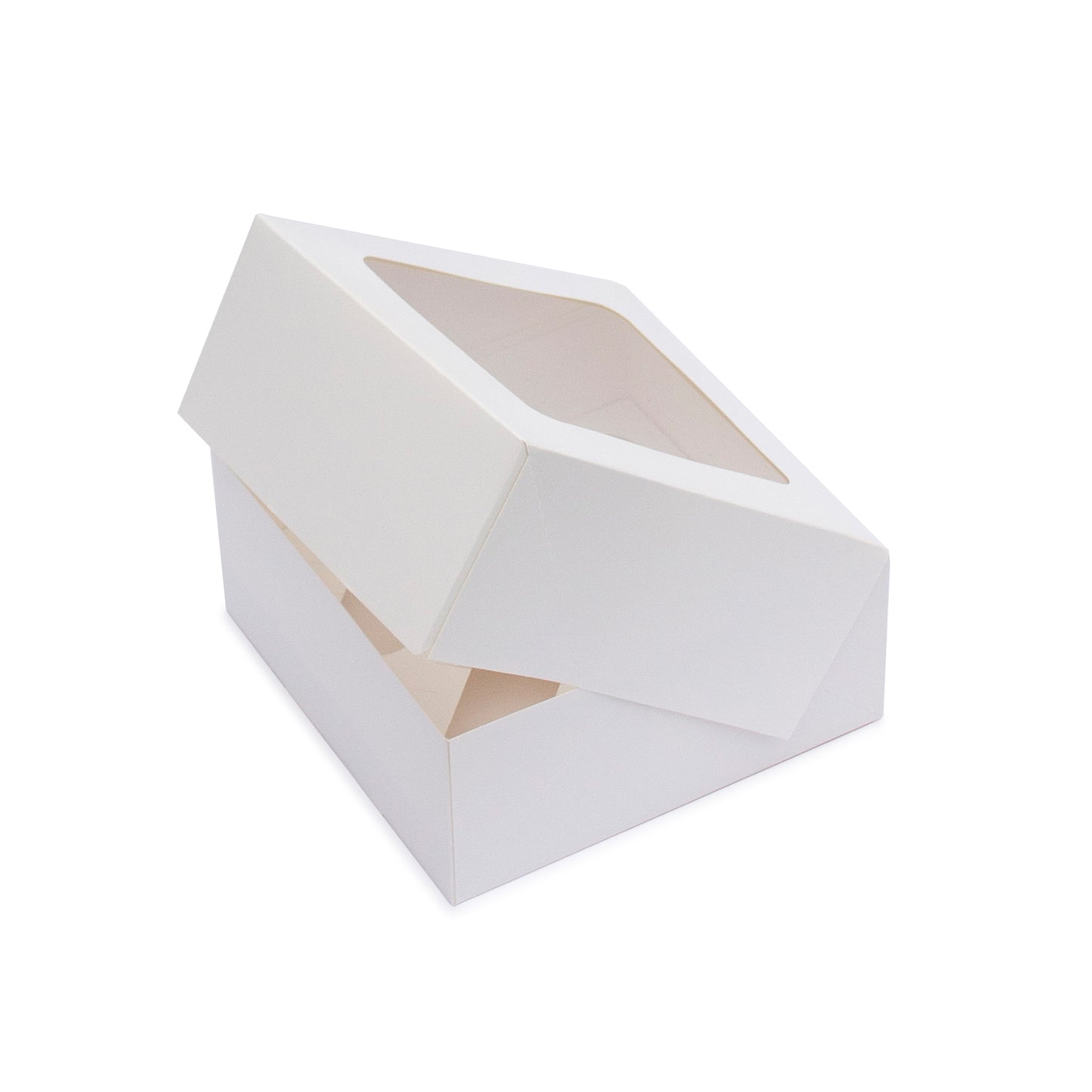 Cupcake boxes with inserts holds 4 cupcakes 170x170x75mm (Compostable PLA window)