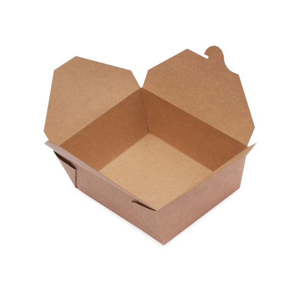 Leakproof food container No.3 kraft food-to-go carton 180 units, 1800ml (19.5 x 14 x 6.5cm)