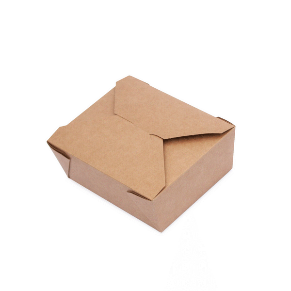 Leakproof food container No.5 kraft food-to-go carton 150 units, 1050ml (15.2 x 12.1 x 5cm)