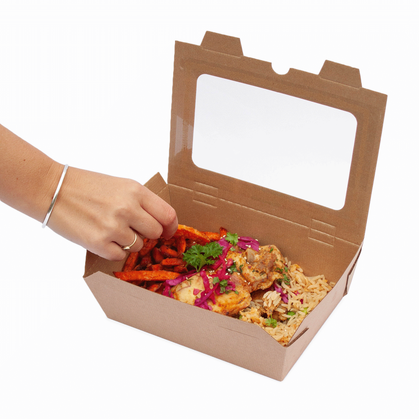 Large Food Container Take away packaging Hot food container Bioflute Leakproof box
