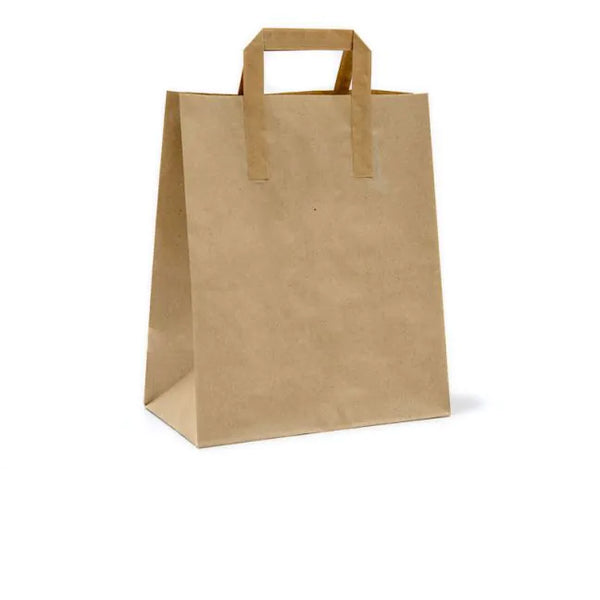SOS Paper Large Takeaway Bags 250mm x 140mm x 305mm- 250 units