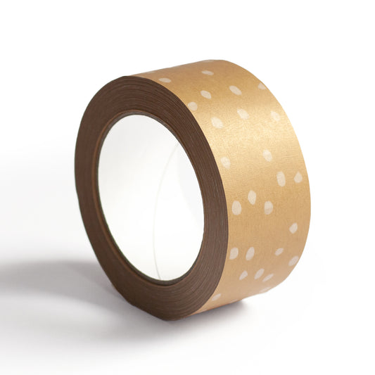 Paper tapes, Printed polka dot, 50 metres length, 48mm width recycled paper