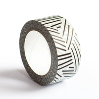 Printed paper packing tape Hatch print, Eco packaging 50 metres in length, 48mm width