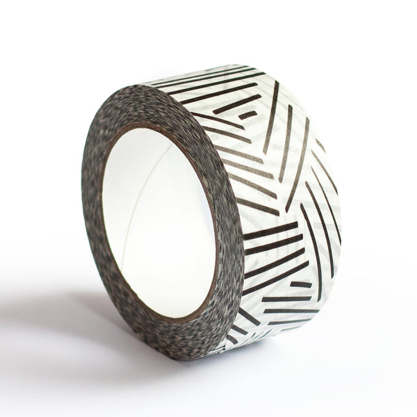 Printed paper packing tape Hatch print, Eco packaging 50 metres in length, 48mm width