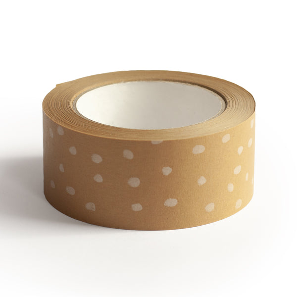 Paper tapes, Printed polka dot, 50 metres length, 48mm width recycled paper
