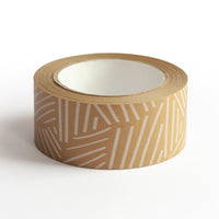 Paper tapes, Printed hatch print, 50 metres length, 48mm width recycled paper
