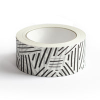 Printed paper packing tape Hatch print, Eco packaging 50 metres in length, 48mm width