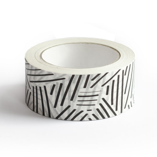 Printed paper packing tape Hatch print, Eco packaging 50 metres in length, 48mm width