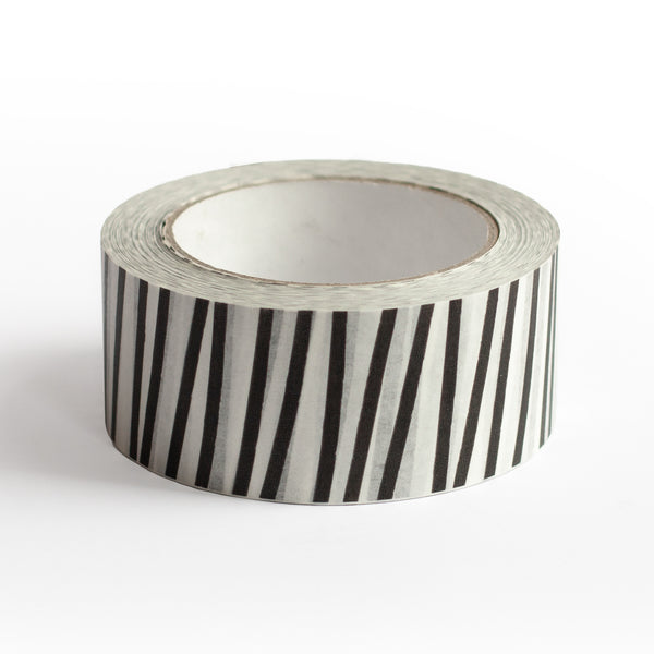 Printed paper packing tape Stripe print, Eco packaging 50 metres in length, 48mm width