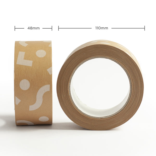 Parcel tapes, Printed geometric, 50 metres length, 48mm width