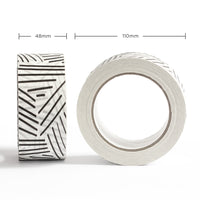 Printed paper packing tape Hatch print, Eco packaging 50 metres in length, 48mm width
