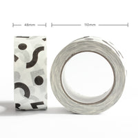 Printed packing tapes, Geometric shapes print, 50 metres length, 48mm width