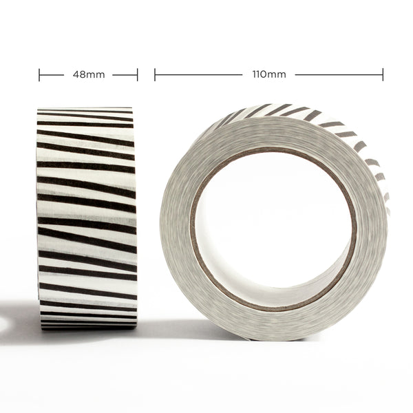 Printed paper packing tape Stripe print, Eco packaging 50 metres in length, 48mm width
