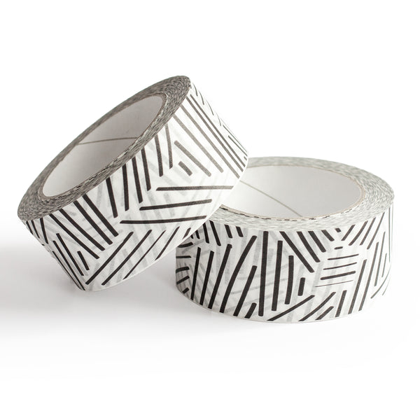 Printed paper packing tape Hatch print, Eco packaging 50 metres in length, 48mm width