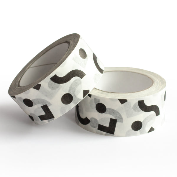 Printed packing tapes, Geometric shapes print, 50 metres length, 48mm width