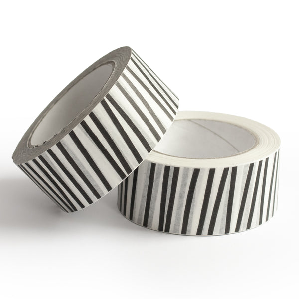Printed paper packing tape Stripe print, Eco packaging 50 metres in length, 48mm width