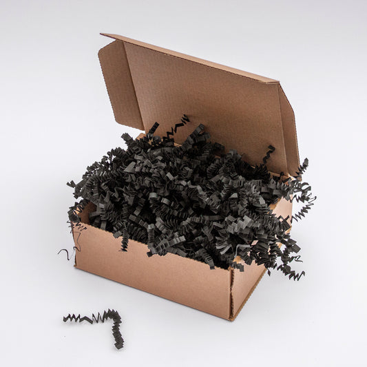 Shredded Paper Black 4mm Zig Zag Luxury crinkle 1kg, 2kg & 5kg