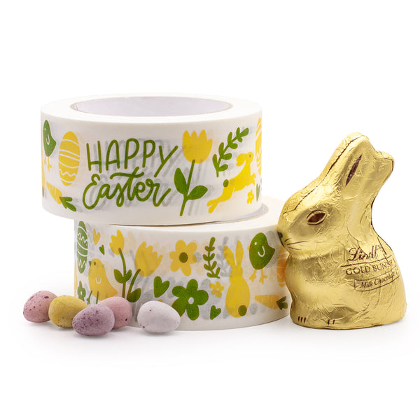 Decorative Parcel tapes, Easter print, 50 metres length, 48mm width