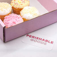 Stickers Pink bakery perishable 87mm x 43mm