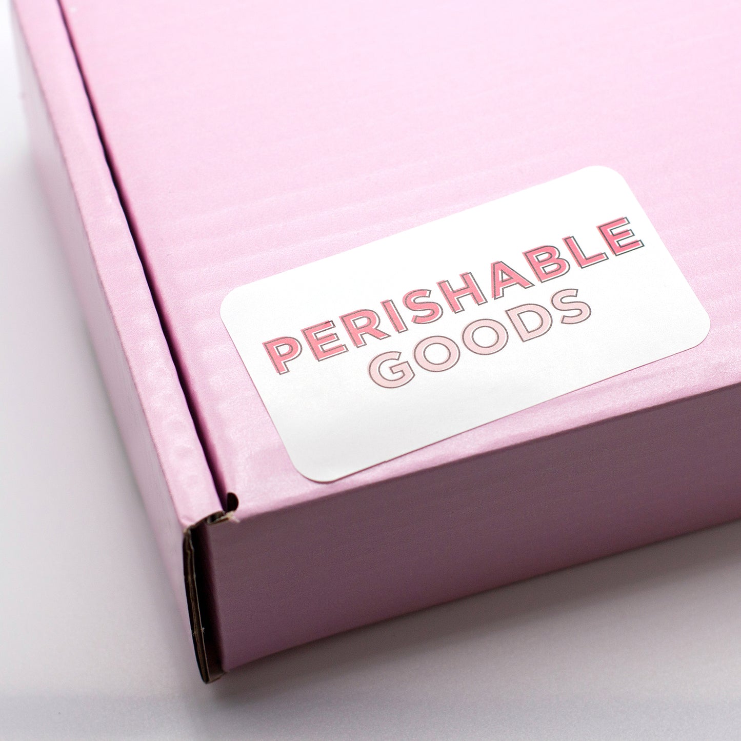 Pink Perishable Stickers - Set of Designer Bakery Labels (87mm x 43mm ...