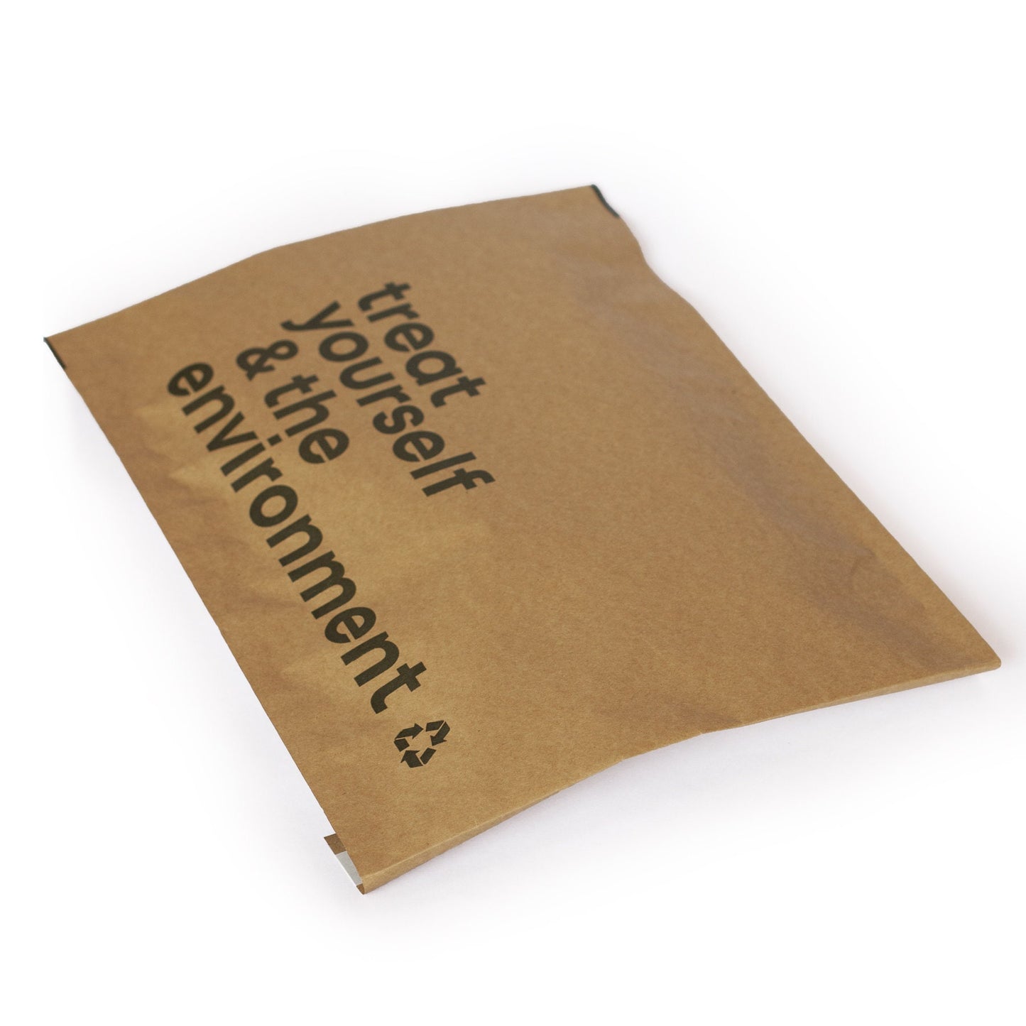 Paper mailing bags printed Kraft Paper Recyclable, gusseted 350mmx250mm