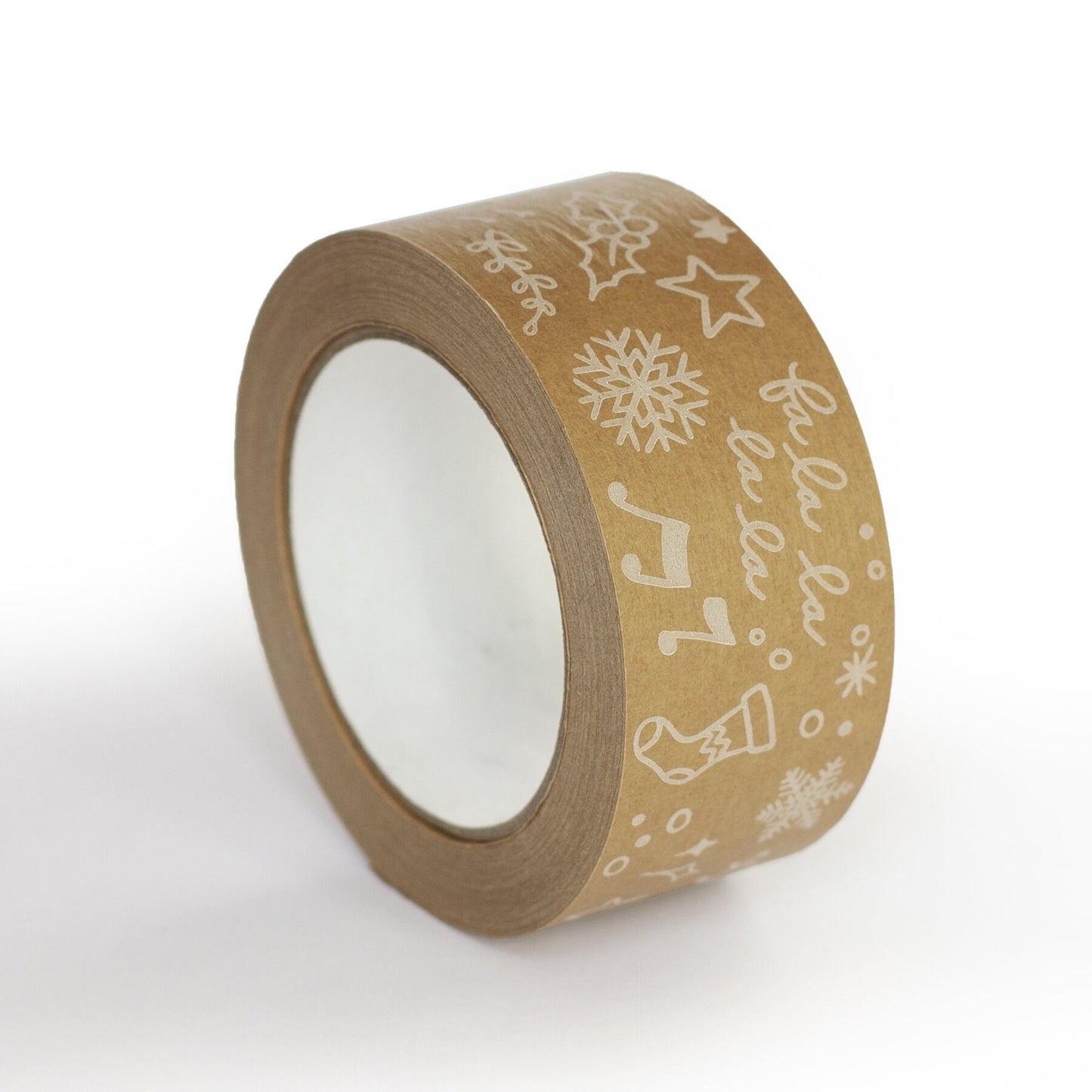 Christmas Packing Tape, Recycled Paper Christmas print, 50 metres length, 48mm width