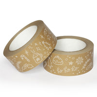 Christmas Packing Tape, Recycled Paper Christmas print, 50 metres length, 48mm width