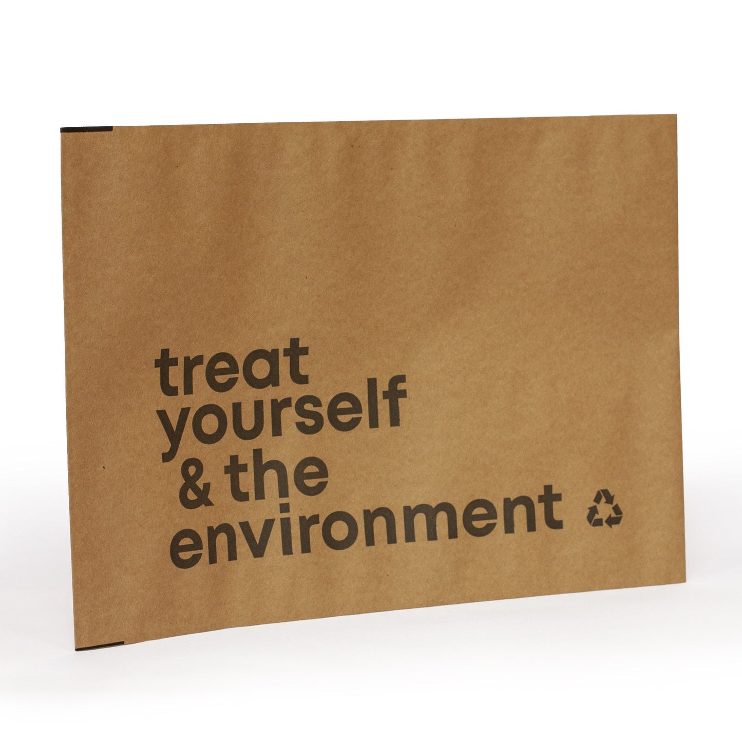 Paper mailing bags printed Kraft Paper Recyclable, gusseted 350mmx250mm