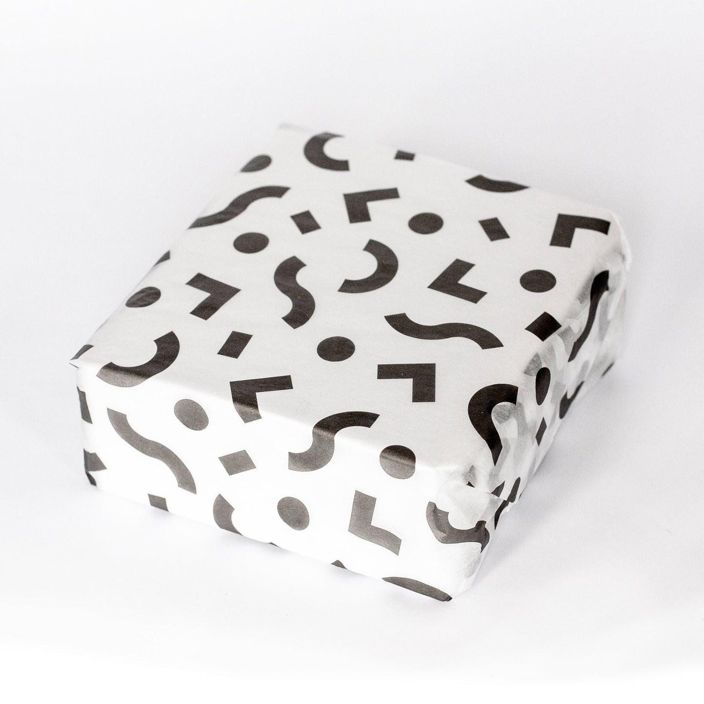 Tissue Paper Black shapes, 500mm x 380mm Recyclable, Compostable, Biodegradable