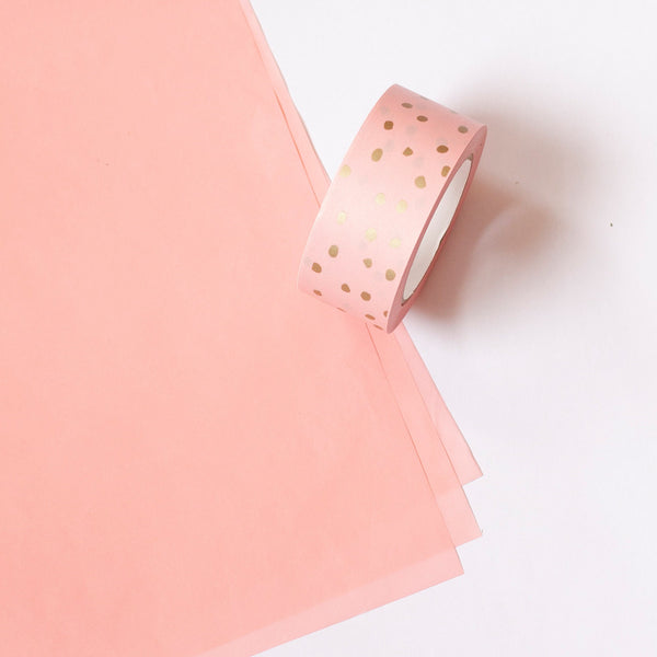 Tissue Paper Pink, 500mm x 380mm Recyclable, Compostable, Biodegradable