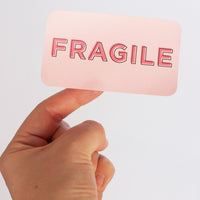 Stickers Pink fragile 87mm x 43mm