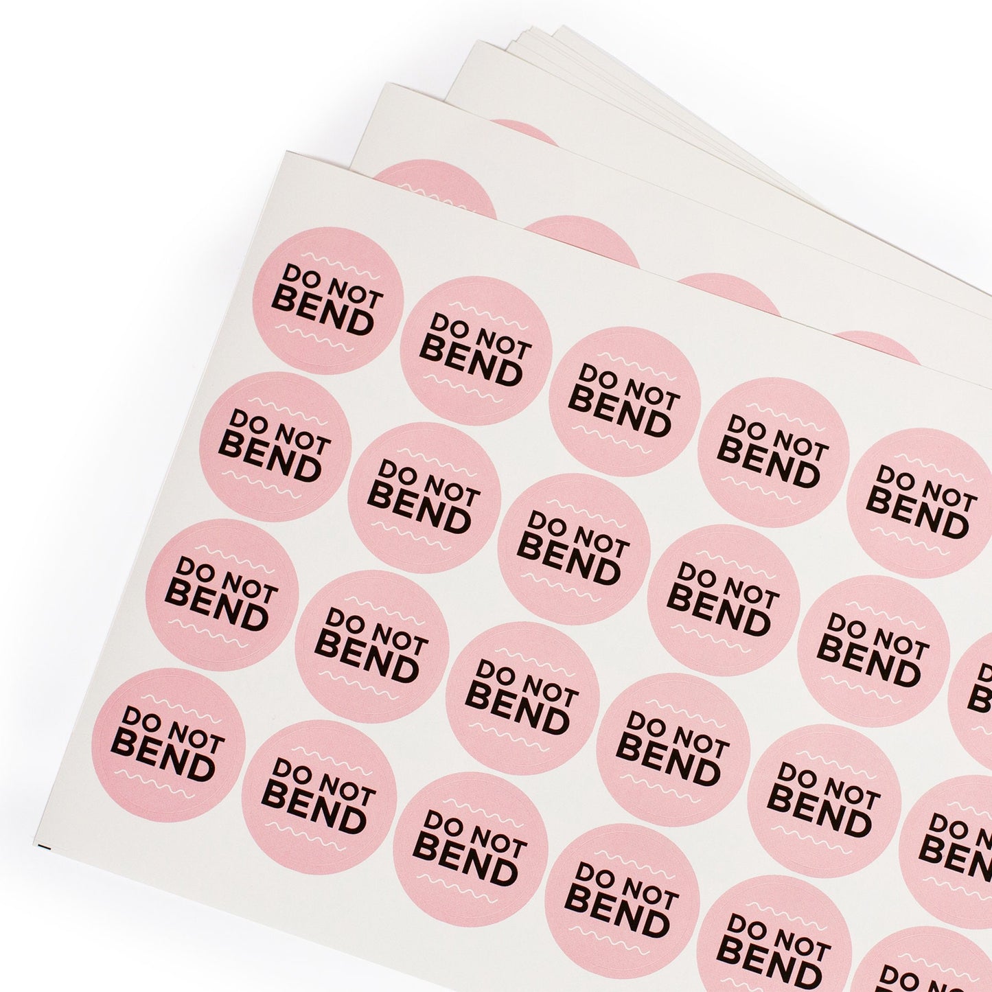 Stickers Pink do not bend 38mm x 38mm