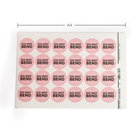 Stickers Pink do not bend 38mm x 38mm