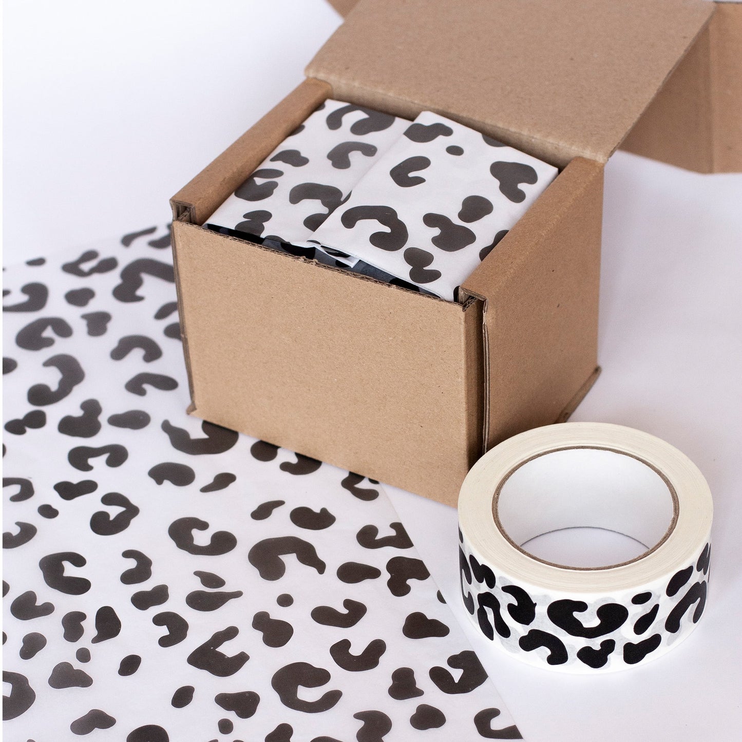 Tissue Paper Leopard print, 500mm x 380mm Recyclable, Compostable, Biodegradable