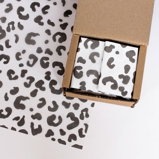 Tissue Paper Leopard print, 500mm x 380mm Recyclable, Compostable, Biodegradable