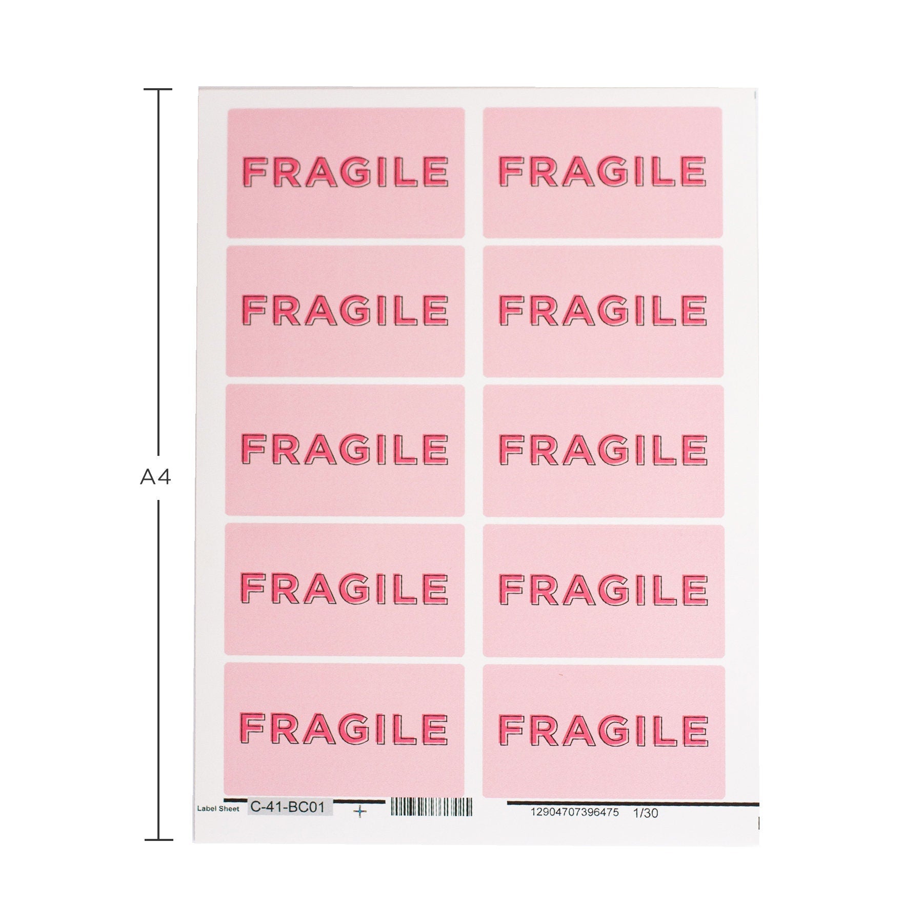 Pink Fragile Stickers - Pack of 100 – PackPlan