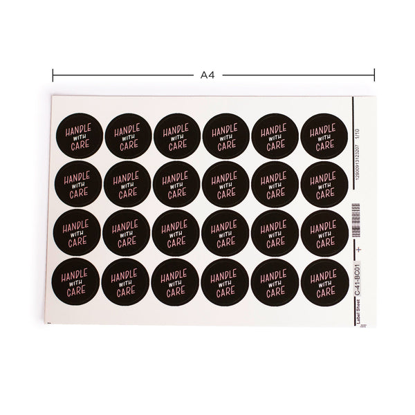 Stickers handle with care 38mm x 38mm