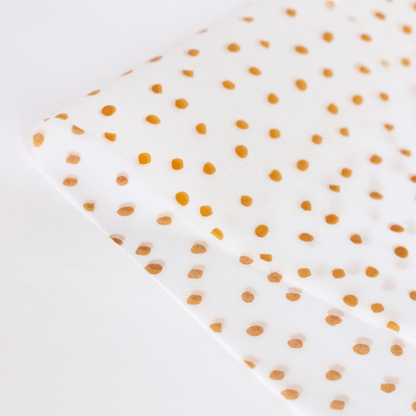 Tissue Paper gold polka dot, 500mm x 380mm Recyclable, Compostable, Biodegradable