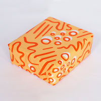 Tissue Paper Orange doodle, 500mm x 380mm Recyclable, Compostable, Biodegradable