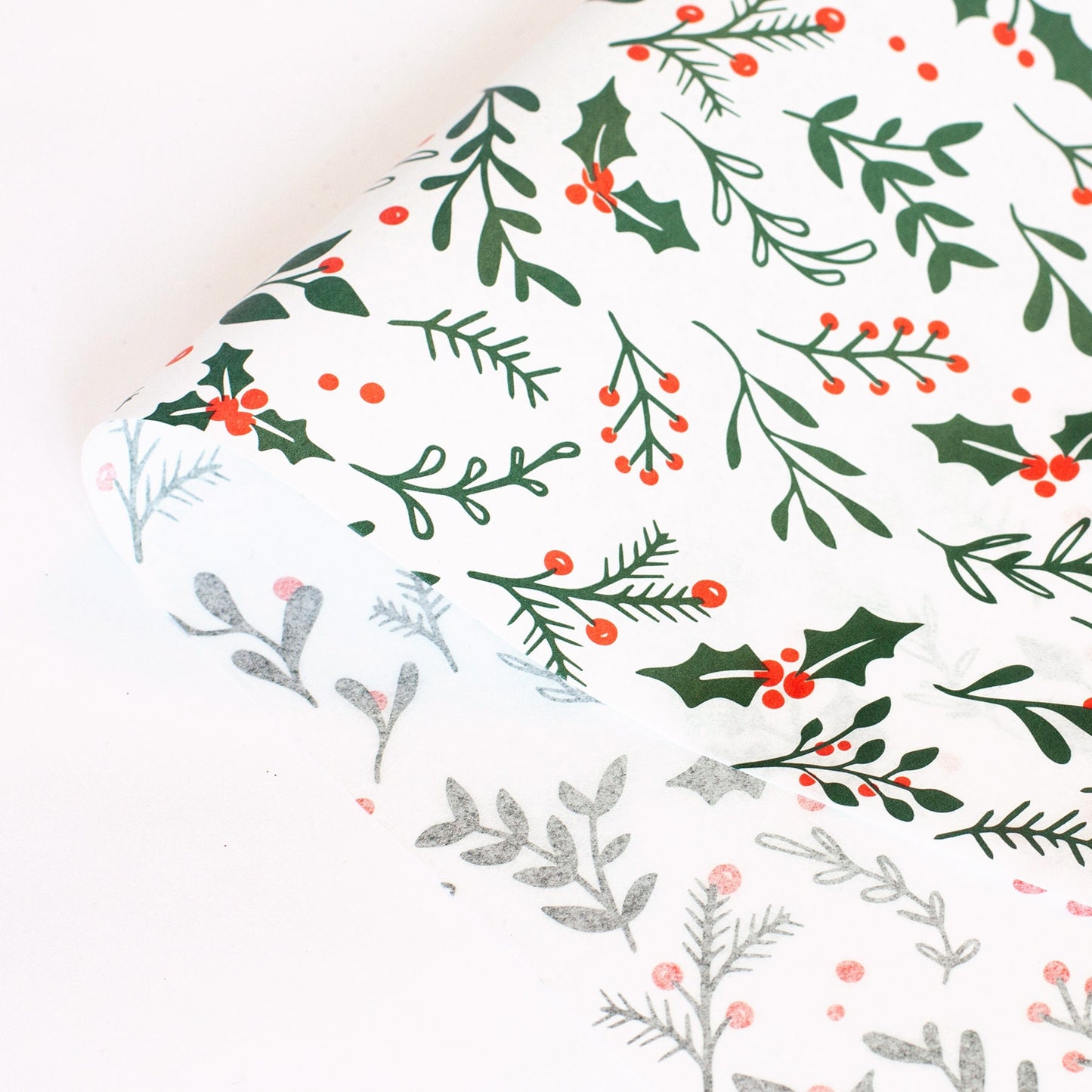Christmas Tissue Paper Christmas Foliage Recyclable Wrapping Paper, 500mm x 380mm Recyclable, Compostable, Biodegradable