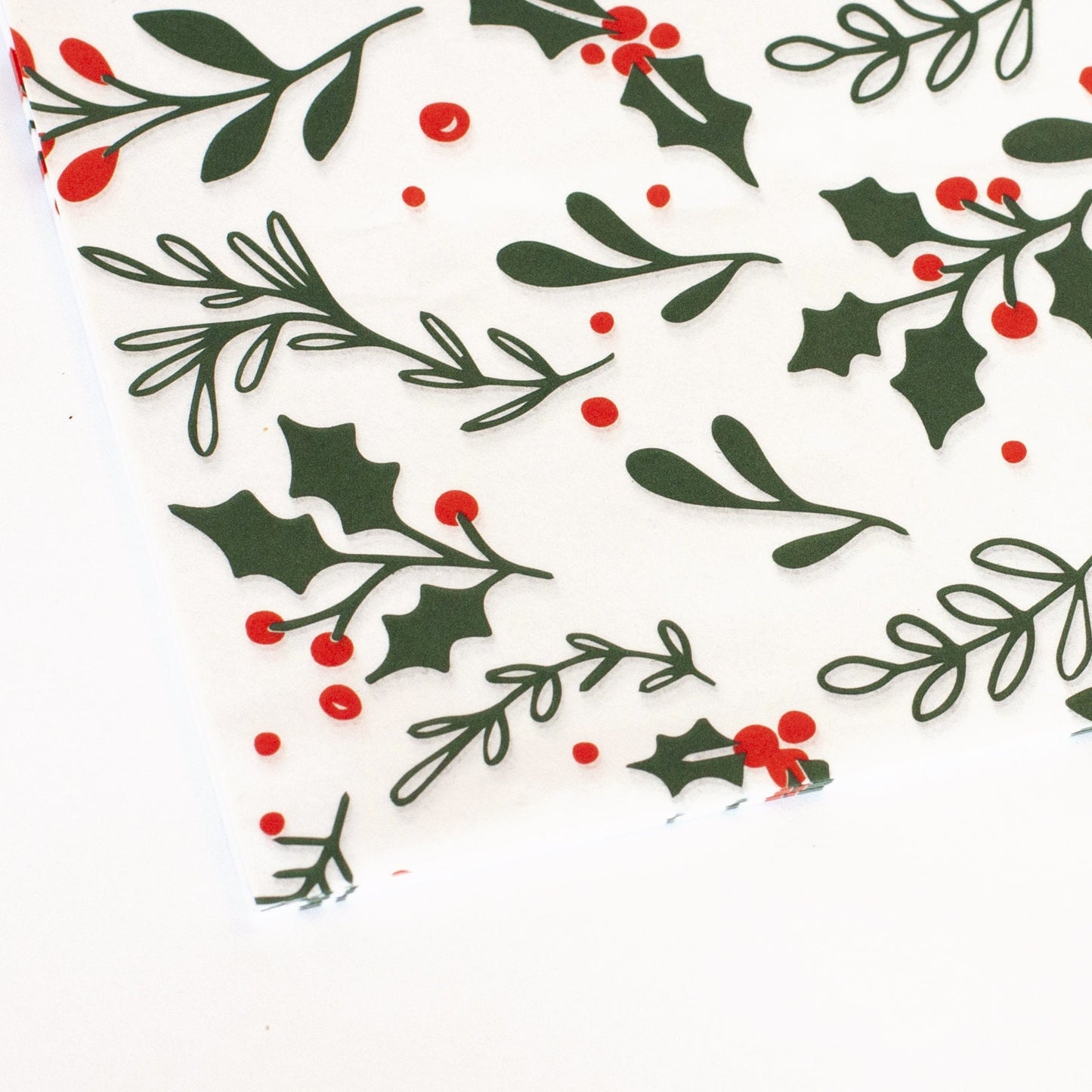 Christmas Tissue Paper Christmas Foliage Recyclable Wrapping Paper, 500mm x 380mm Recyclable, Compostable, Biodegradable